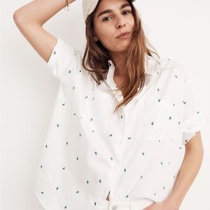 Madewell embroidered cactus courier shirt